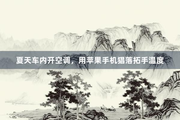 夏天车内开空调，用苹果手机猖落拓手温度